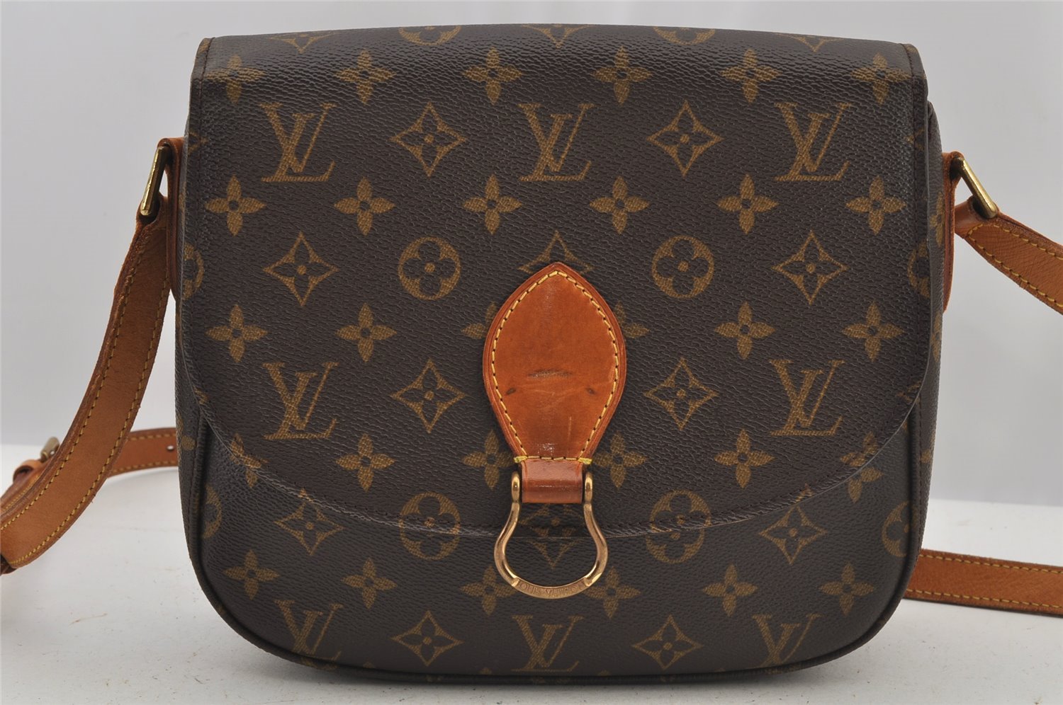Authentic Louis Vuitton Monogram Saint Cloud GM M51242 Shoulder Cross Bag 5176J