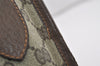 Authentic GUCCI Vintage Shoulder Cross Body Bag Purse GG PVC Leather Brown 5177I