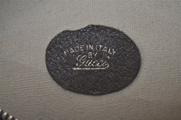 Authentic GUCCI Vintage Shoulder Cross Body Bag Purse GG PVC Leather Brown 5177I