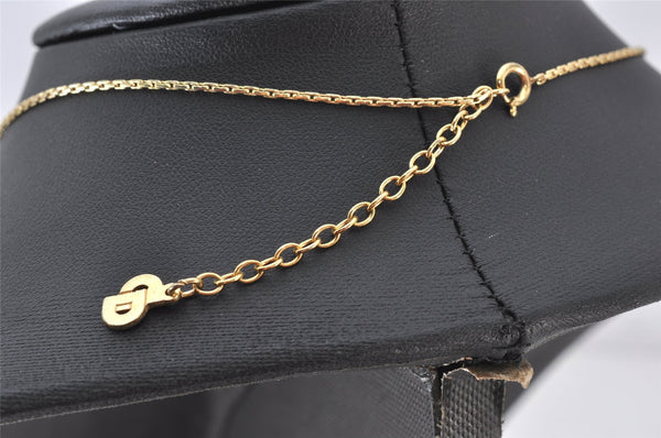 Authentic Christian Dior Gold Tone Heart Bijou Chain Pendant Necklace CD 5177K