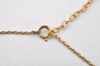 Authentic Christian Dior Gold Tone Heart Bijou Chain Pendant Necklace CD 5177K