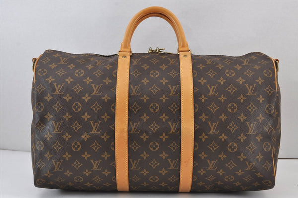 Authentic Louis Vuitton Monogram Keepall Bandouliere 50 M41416 Boston Bag 5178J