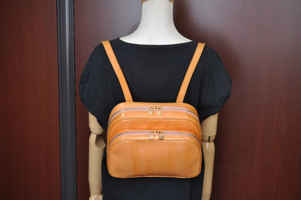 Authentic Louis Vuitton Vernis Murray Backpack Orange M91039 LV 5179I