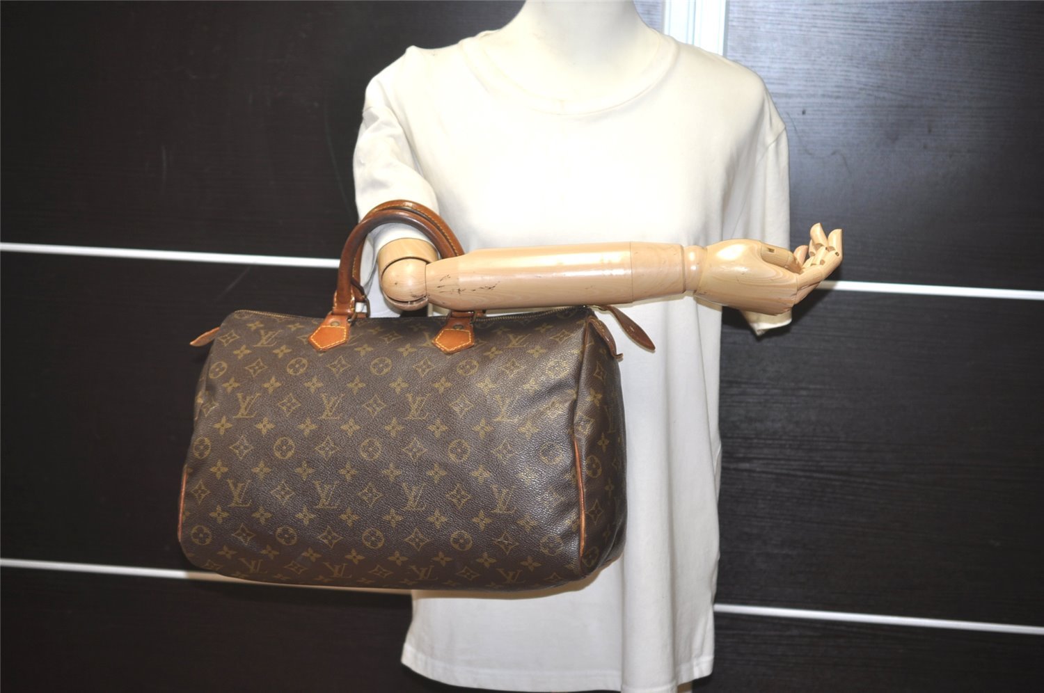 Authentic Louis Vuitton Monogram Speedy 35 Hand Boston Bag Old Model LV 5180I