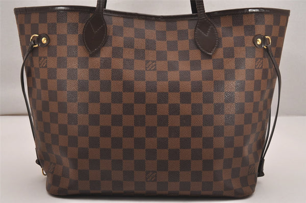 Authentic Louis Vuitton Damier Neverfull MM Shoulder Tote Bag N51105 LV 5180J