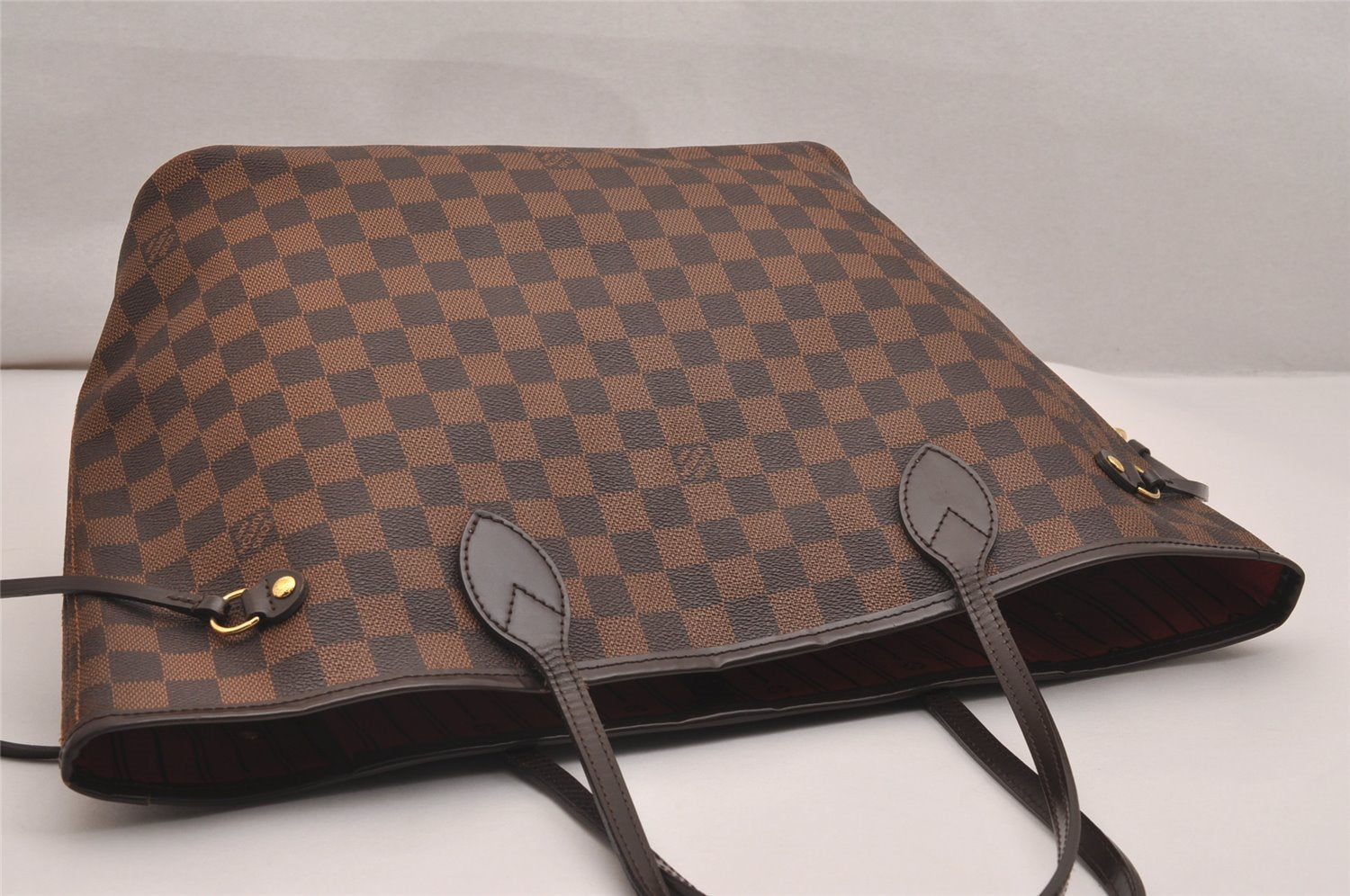 Authentic Louis Vuitton Damier Neverfull MM Shoulder Tote Bag N51105 LV 5180J