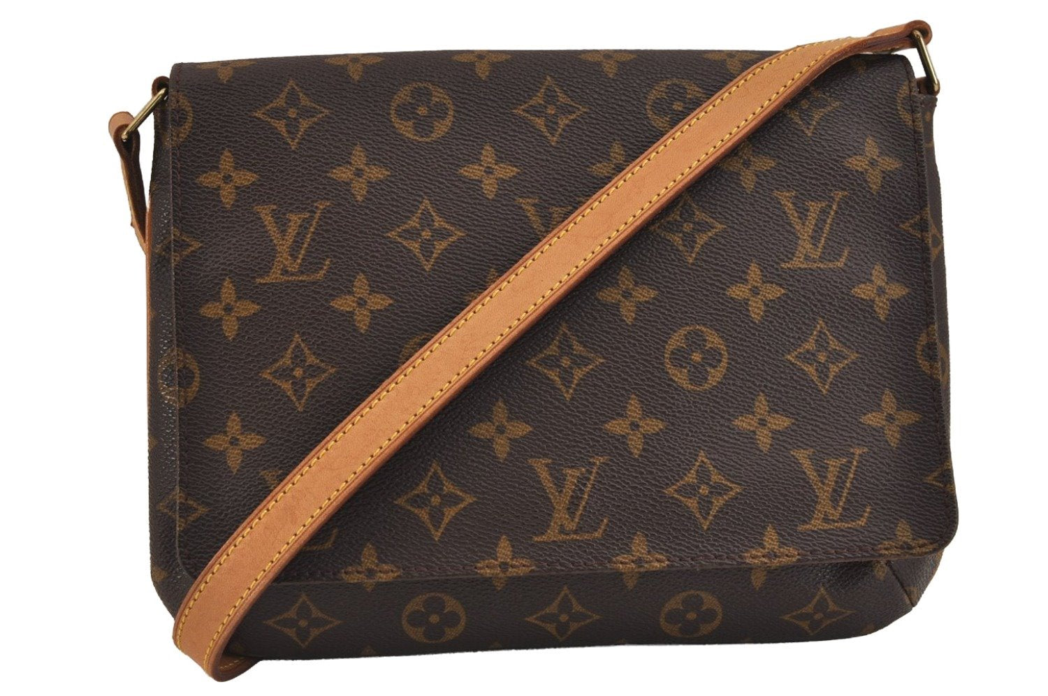 Authentic Louis Vuitton Monogram Musette Tango Shoulder Bag M51257 LV 5181J