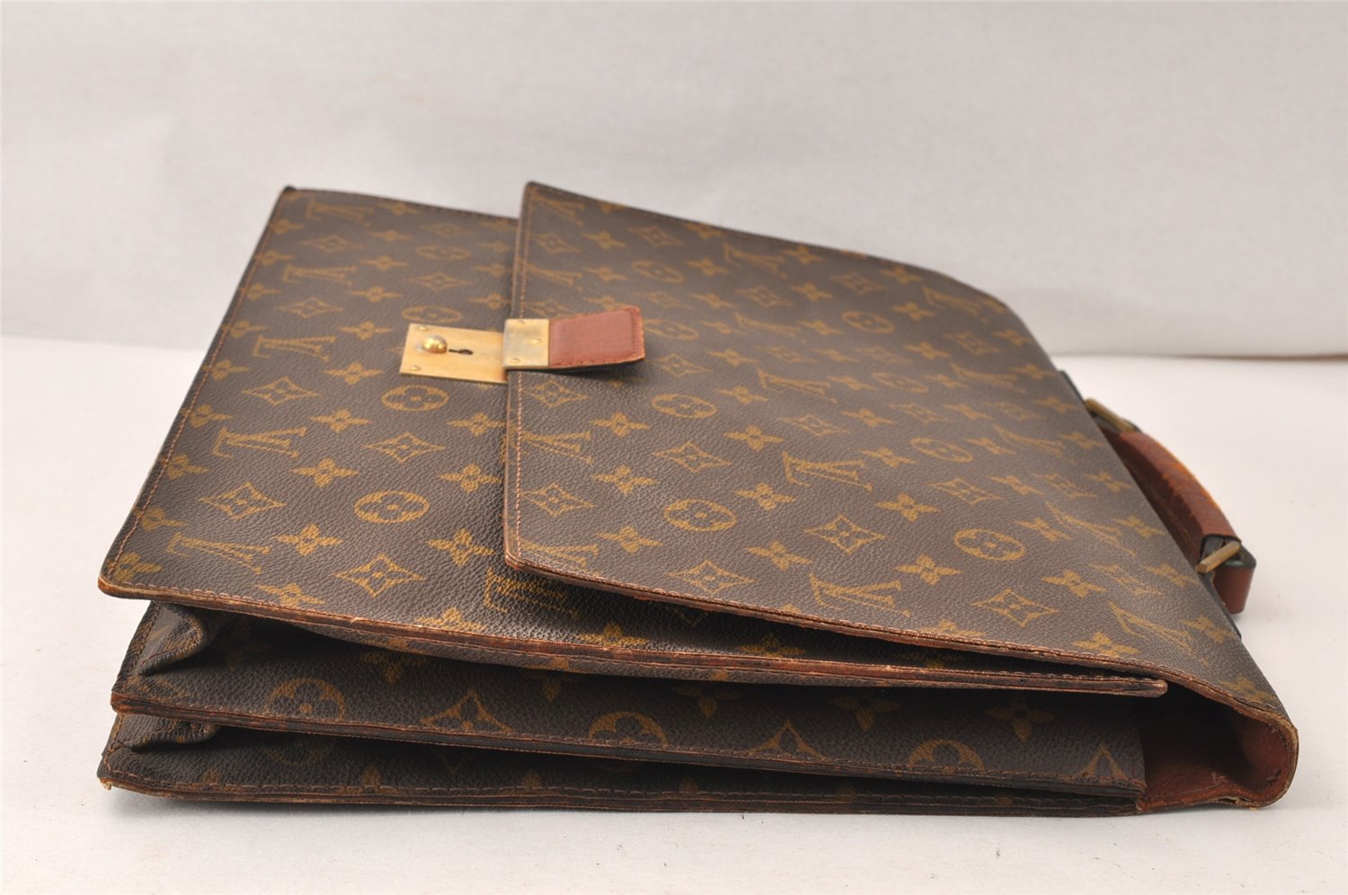 Authentic Louis Vuitton Monogram Vintage Business Briefcase Old Model LV 5181K