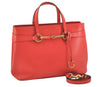 Authentic GUCCI Horsebit 2Way Shoulder Tote Bag Leather 319795 Red 5185J