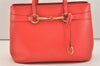 Authentic GUCCI Horsebit 2Way Shoulder Tote Bag Leather 319795 Red 5185J