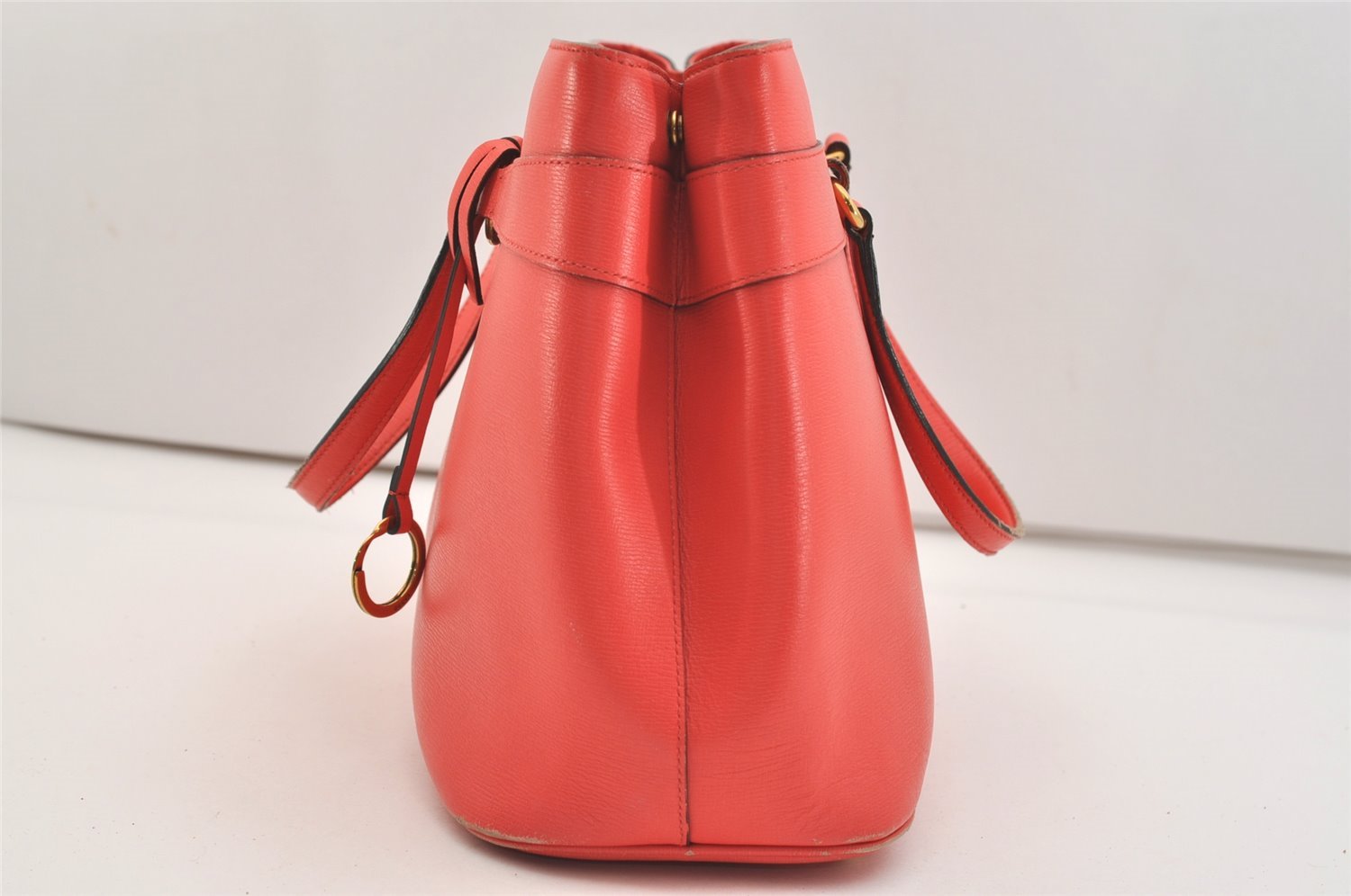 Authentic GUCCI Horsebit 2Way Shoulder Tote Bag Leather 319795 Red 5185J