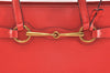 Authentic GUCCI Horsebit 2Way Shoulder Tote Bag Leather 319795 Red 5185J
