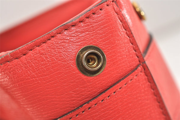 Authentic GUCCI Horsebit 2Way Shoulder Tote Bag Leather 319795 Red 5185J