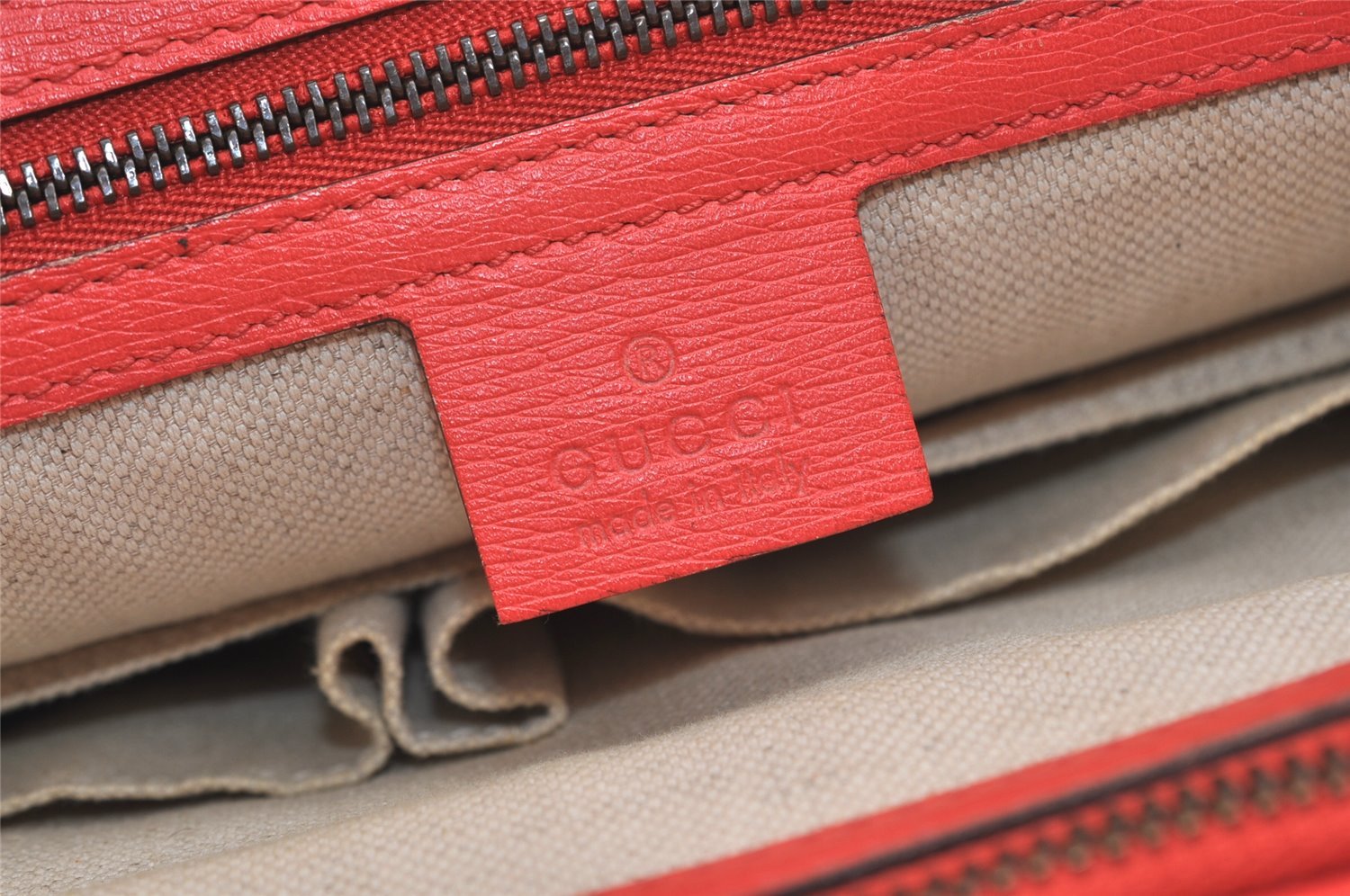 Authentic GUCCI Horsebit 2Way Shoulder Tote Bag Leather 319795 Red 5185J