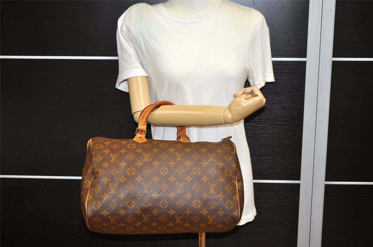 Authentic Louis Vuitton Monogram Speedy 35 Hand Boston Bag Old Model LV 5185K