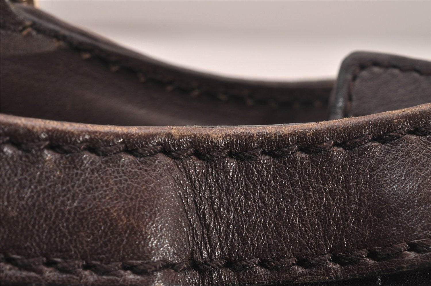 Authentic GUCCI Guccissima Sukey Hand Tote Bag GG Leather 211944 Brown 5186J