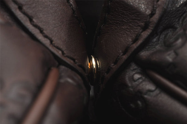 Authentic GUCCI Guccissima Sukey Hand Tote Bag GG Leather 211944 Brown 5186J