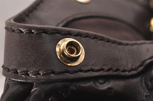 Authentic GUCCI Guccissima Sukey Hand Tote Bag GG Leather 211944 Brown 5186J