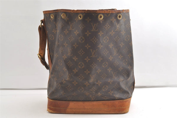 Authentic Louis Vuitton Monogram Noe Shoulder Drawstring Bag M42224 LV 5186K