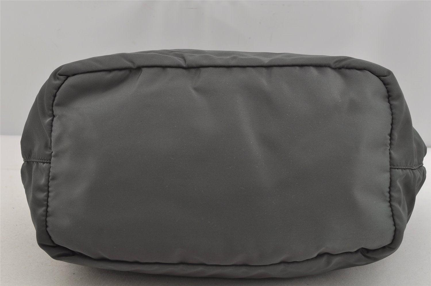 Authentic PRADA Tessuto Bow Ribbon Nylon Leather 2Way Hand Bag BN1970 Gray 5187J