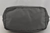 Authentic PRADA Tessuto Bow Ribbon Nylon Leather 2Way Hand Bag BN1970 Gray 5187J