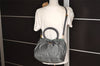 Authentic PRADA Tessuto Bow Ribbon Nylon Leather 2Way Hand Bag BN1970 Gray 5187J