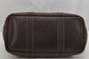 Authentic HERMES Garden Party MM Shoulder Tote Bag PVC Leather Brown Junk 5188J