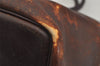 Authentic HERMES Garden Party MM Shoulder Tote Bag PVC Leather Brown Junk 5188J