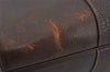 Authentic HERMES Garden Party MM Shoulder Tote Bag PVC Leather Brown Junk 5188J