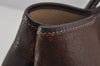 Authentic HERMES Garden Party MM Shoulder Tote Bag PVC Leather Brown Junk 5188J