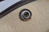 Authentic HERMES Garden Party MM Shoulder Tote Bag PVC Leather Brown Junk 5188J