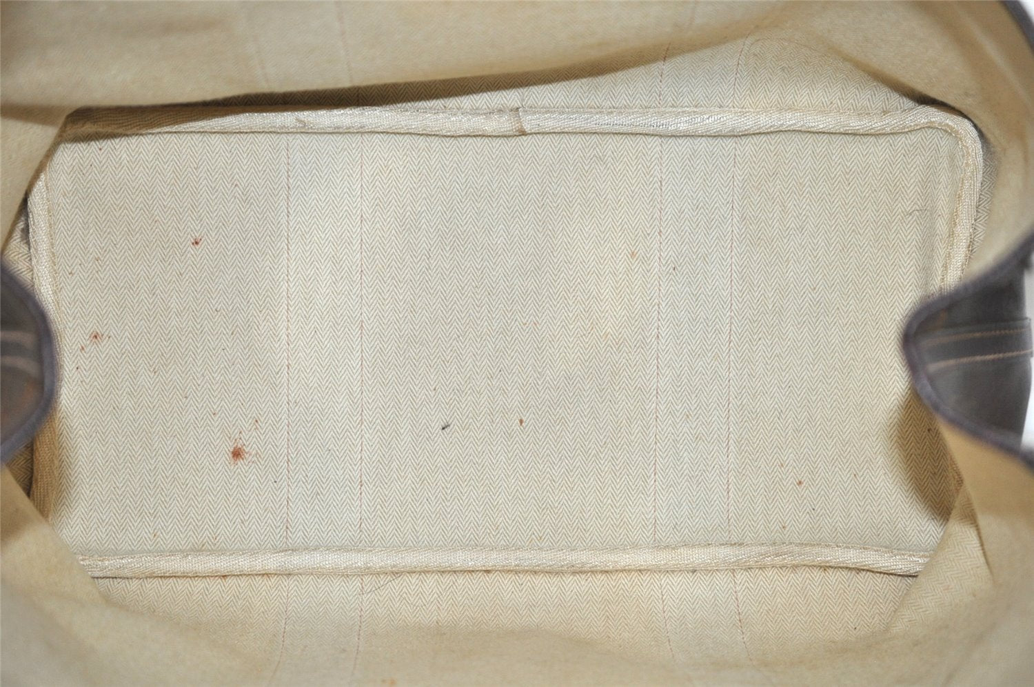 Authentic HERMES Garden Party MM Shoulder Tote Bag PVC Leather Brown Junk 5188J