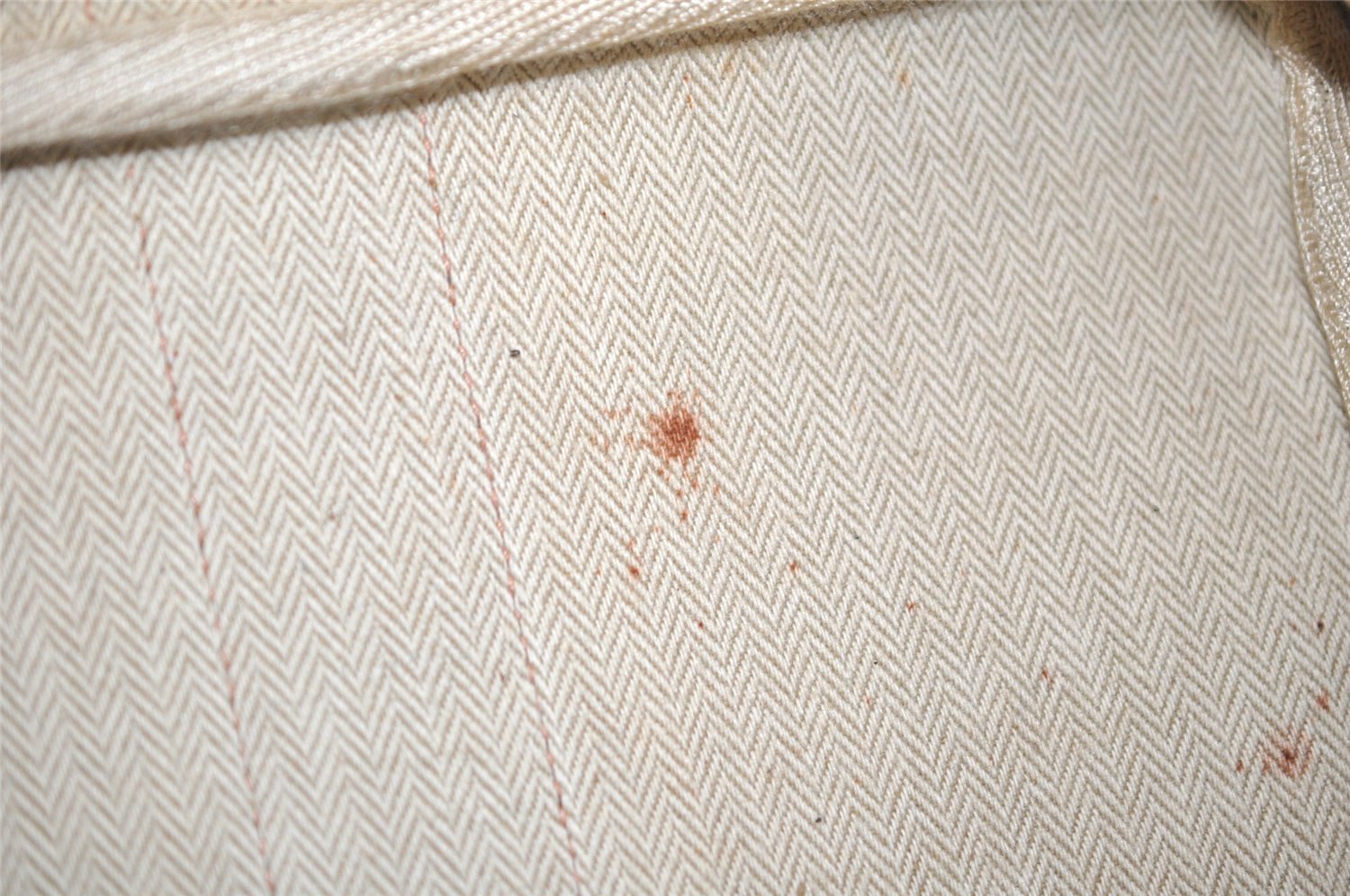 Authentic HERMES Garden Party MM Shoulder Tote Bag PVC Leather Brown Junk 5188J