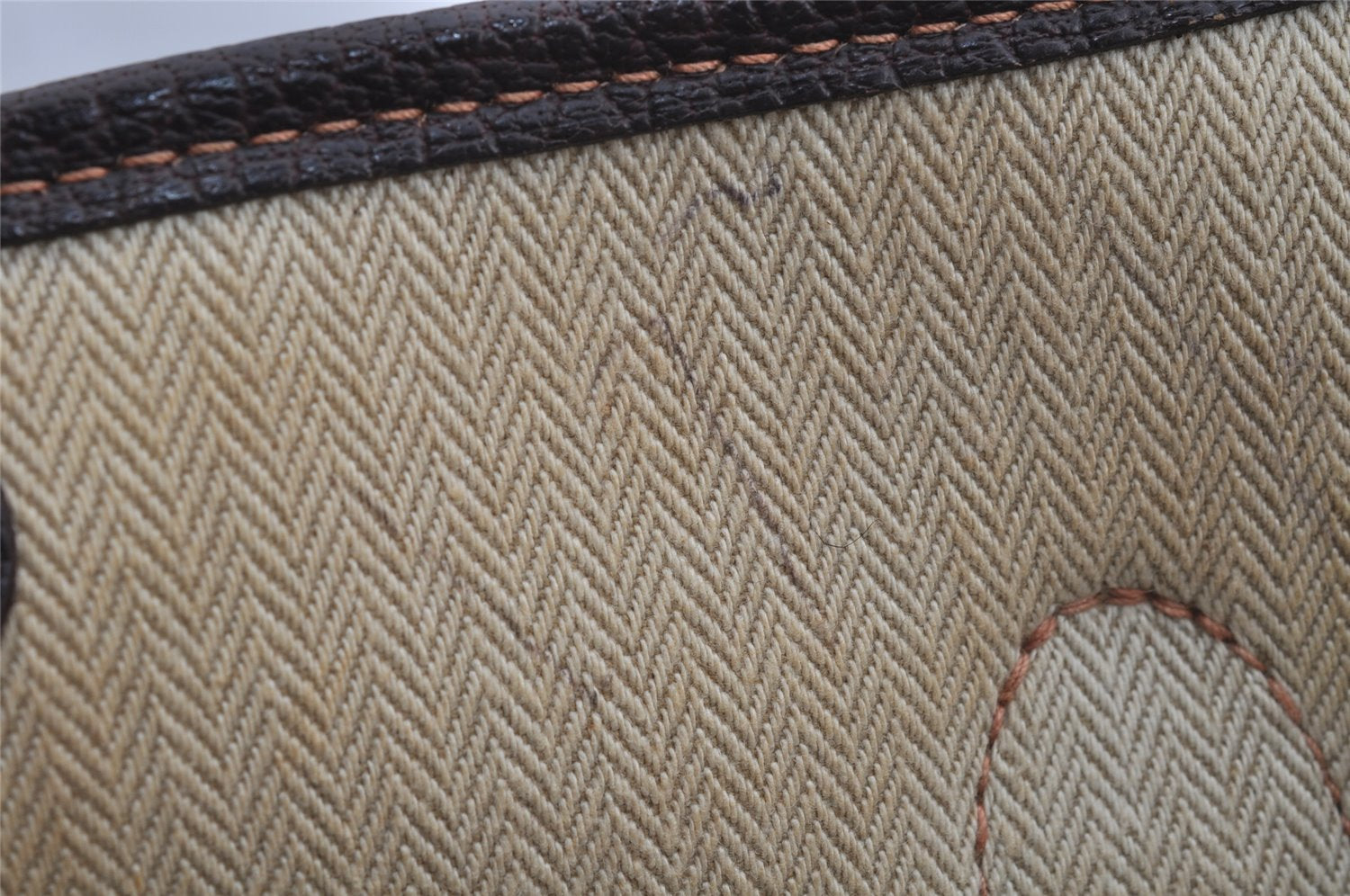 Authentic HERMES Garden Party MM Shoulder Tote Bag PVC Leather Brown Junk 5188J