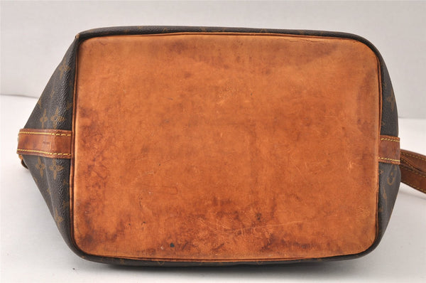 Authentic Louis Vuitton Monogram Petit Noe M42226 Shoulder Drawstring Bag 5189K