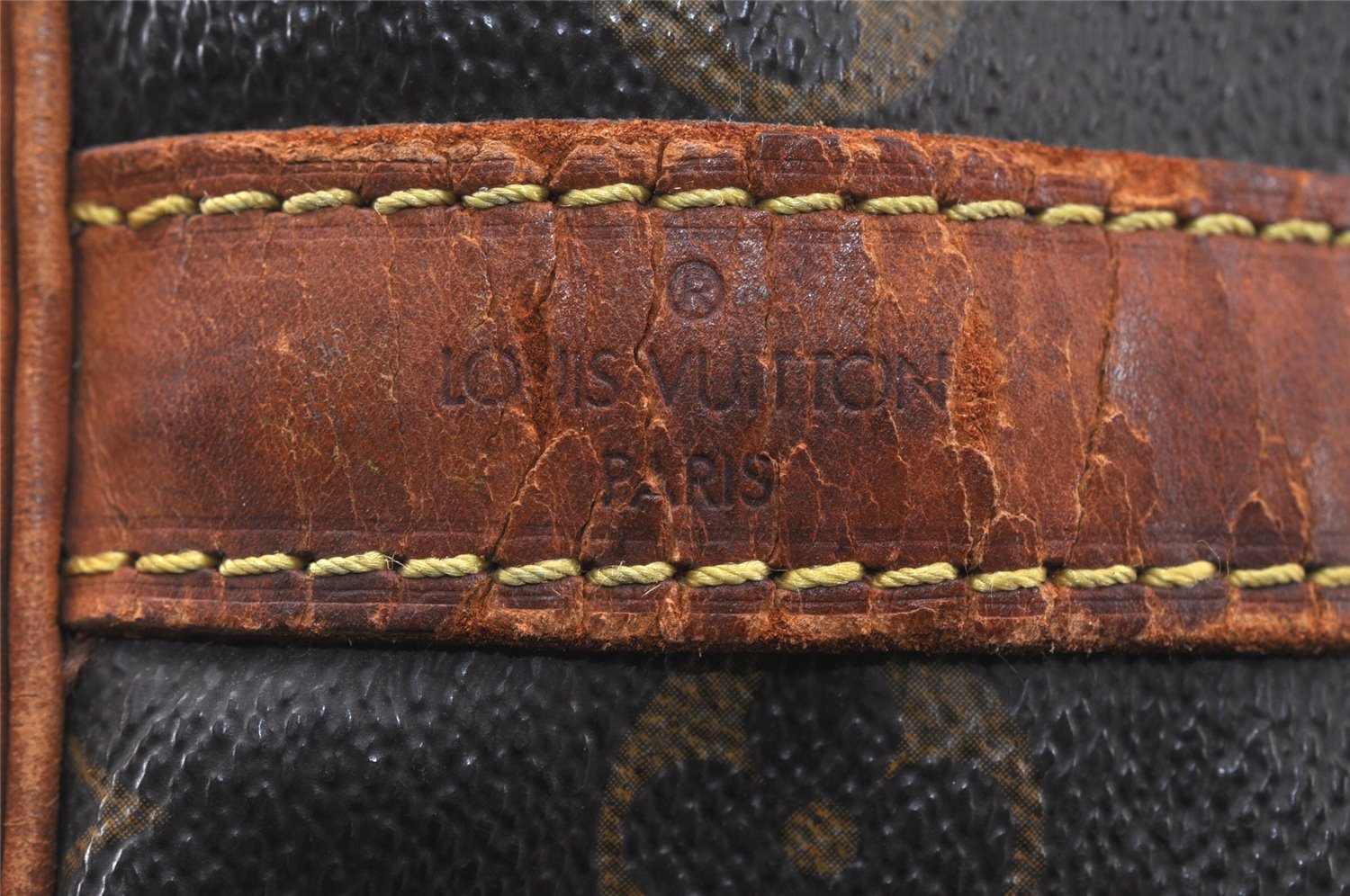 Authentic Louis Vuitton Monogram Petit Noe M42226 Shoulder Drawstring Bag 5189K