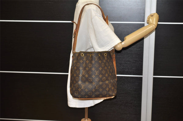Authentic Louis Vuitton Monogram Petit Noe M42226 Shoulder Drawstring Bag 5189K