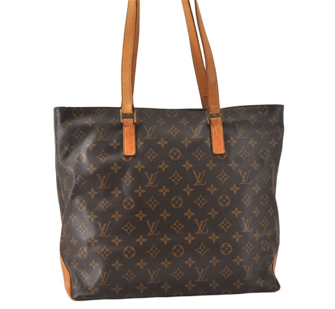 Authentic Louis Vuitton Monogram Cabas Mezzo Shoulder Tote Bag M51151 Junk 5190K