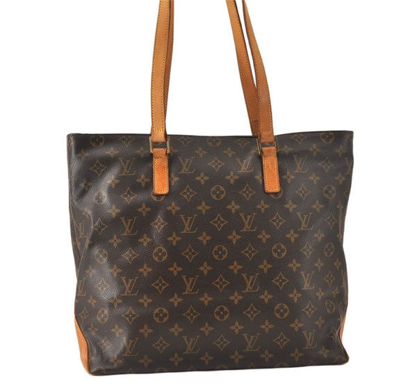 Authentic Louis Vuitton Monogram Cabas Mezzo Shoulder Tote Bag M51151 Junk 5190K