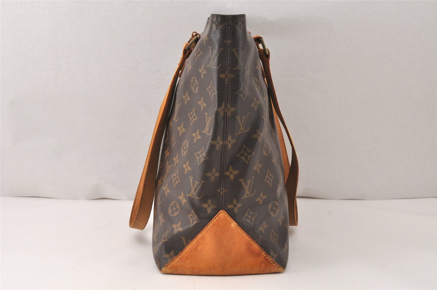 Authentic Louis Vuitton Monogram Cabas Mezzo Shoulder Tote Bag M51151 Junk 5190K