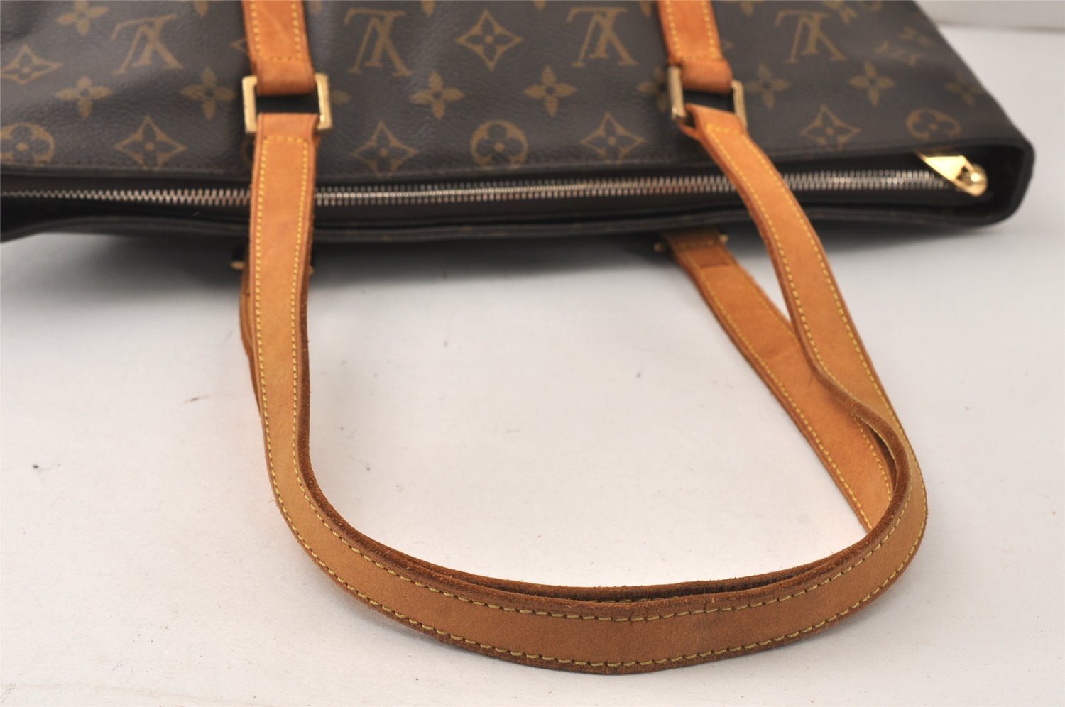 Authentic Louis Vuitton Monogram Cabas Mezzo Shoulder Tote Bag M51151 Junk 5190K