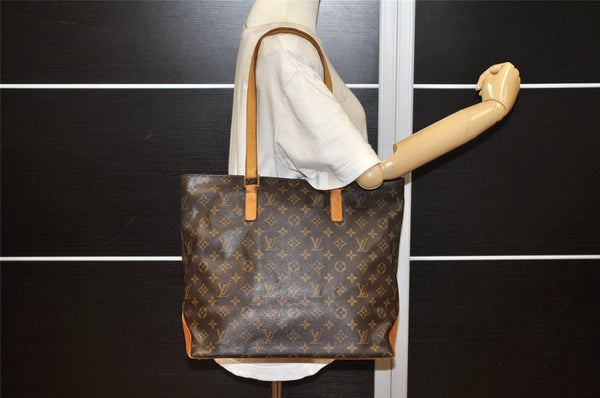Authentic Louis Vuitton Monogram Cabas Mezzo Shoulder Tote Bag M51151 Junk 5190K