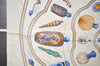 Authentic HERMES Carre 90 Scarf "Qu' importe le flacon..." Silk White 5191I