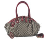 Authentic GUCCI Diamante Sukey 2Way Tote Bag Canvas Leather 223974 Gray 5191J