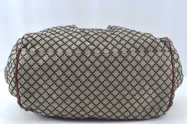 Authentic GUCCI Diamante Sukey 2Way Tote Bag Canvas Leather 223974 Gray 5191J