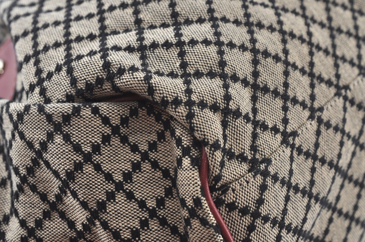 Authentic GUCCI Diamante Sukey 2Way Tote Bag Canvas Leather 223974 Gray 5191J