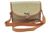 Authentic CELINE Macadam Blason Shoulder Cross Bag PVC Leather Beige 5191K