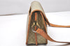 Authentic CELINE Macadam Blason Shoulder Cross Bag PVC Leather Beige 5191K