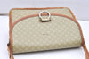 Authentic CELINE Macadam Blason Shoulder Cross Bag PVC Leather Beige 5191K