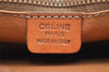Authentic CELINE Macadam Blason Shoulder Cross Bag PVC Leather Beige 5191K
